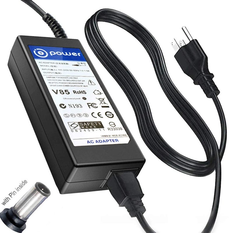 T POWER شاحن T POWER 19V لأجهزة LG الإلكترونية 19'' 20'' 22'' 23'' 24'' 27'' LED LCD Ultragear QHD IPS شاشة الألعاب G-SYNC 27BL55U 27UL550 27UL500 27GK65S-B محول تيار متردد وتيار مستمر كابل مزود الطاقة - Image 1